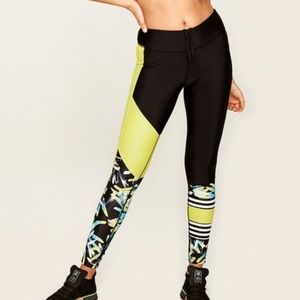 Lole Leggings Green Tropical Print